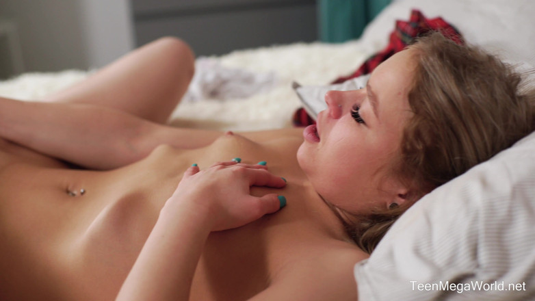 Teen Mega World: Two Toys Inside Petite Blonde