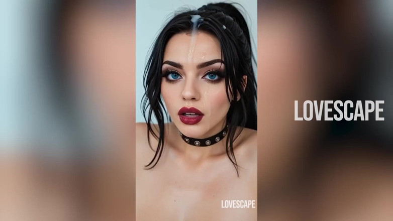 Lovescape: Gotycka dziewczyna z ogromnymi cyckami zostaje z grubsza wbita