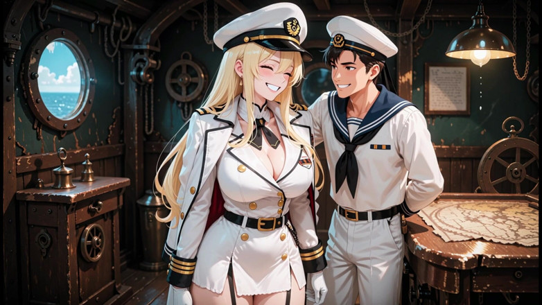 Sdanimacionescol: Adventure on the High Seas, Cute Captain with Giant Tits-...
