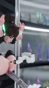 D.va - Clit Stroker & Anal Fuck Machine Squirt Overwatch 3D Fetish Porn