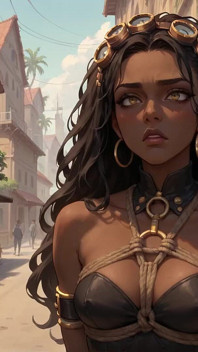 Ratu kulit hitam yang super sange ini habis-habisan sama steampunk xxx!