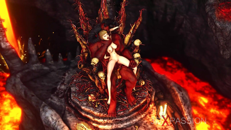 3dxpassion: Inferno. Heißer sex in der hölle. Devil fickt eine junge...
