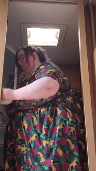 SSBBW Vs Tiny Caravan Doors