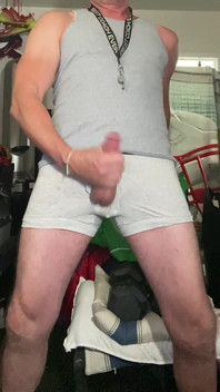 Jockdad87 Is Geil in Grijs Ondergoed