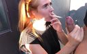 Jessie Way: Riskanter sex im freien mit sexy rothaarigem versautem teenager