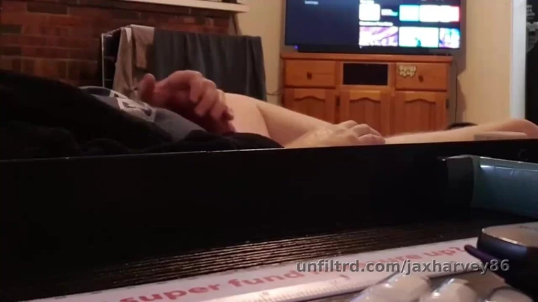Watch This Huge Cock Slip Down a Lubbed up Hand Full of Coconut Oil