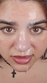 Goon y cum en mi linda cara una y otra vez instrucciones de paja