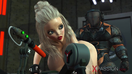 3dxpassion: vigyan-phaee prayogshaala men supar seks! Sci-fi sainik seksi sunahre baalon...