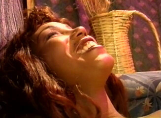 Lesbo Tube: Hairy nubian MILF with big tits gets her both holes...