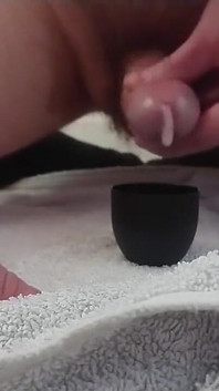 Slow Edging of Soft Uncut Cock with Leaking Cum and Swallow
