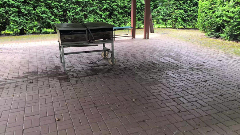 Bouncy Tits Action: Pussy Slapping on Picnic Table