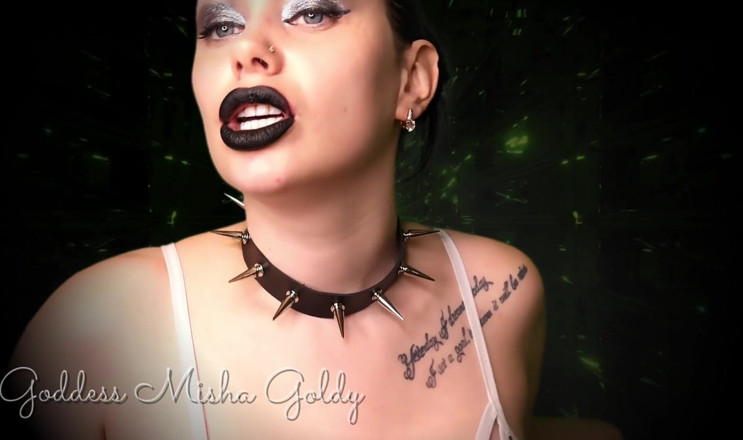 Goddess Misha Goldy: You're so fortunate that I let you worship and wank...