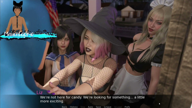 Manor Cookie: Trick or Tease - Three Beautiful Ladies in Costumes Are Hungry...