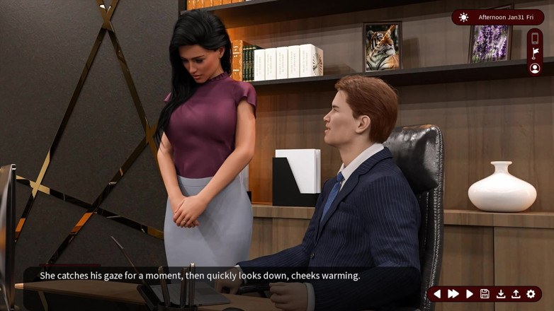 Dirty GamesXxX: Whispers of Desire: soția sexy și șeful ei în Offie - episodul 36