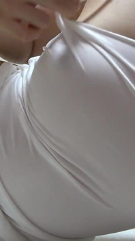 Girls-only Apartment in Japan, a Room Where a Chubby Busty Girl Seduce Exercise in See Through Sexy Minidress and Thong G String