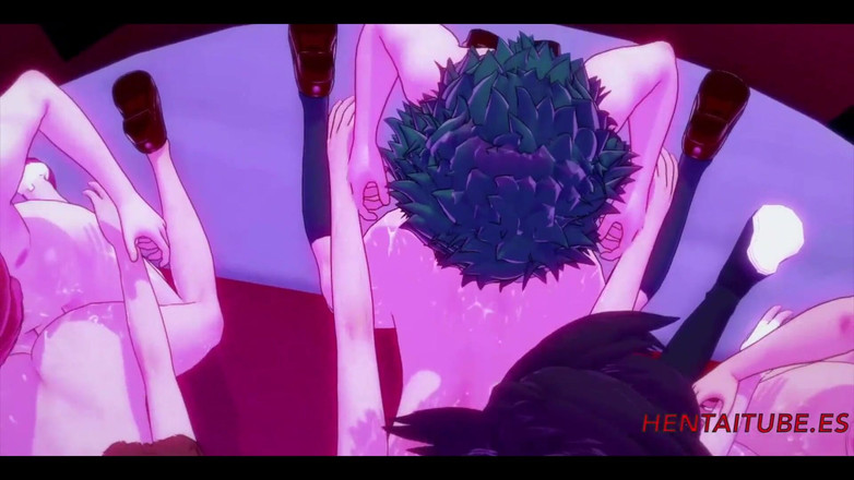 Yaoitube: Boku No Hero Hentai - pesta seks yaoyorozu momo, ochako uraraka &amp;...