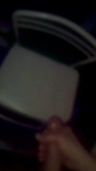 Kinkkire Shoots Big Load Onto White Chair