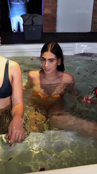 Lesbian Threesome in the Jacuzzi. Alicia Trece - Ambar Prada