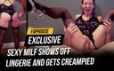 Sex with milf Stella: Sexy MILF shows off lingerie and gets creampied