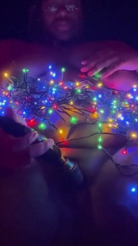 Ebony BBW Masturbates Christmas Edition