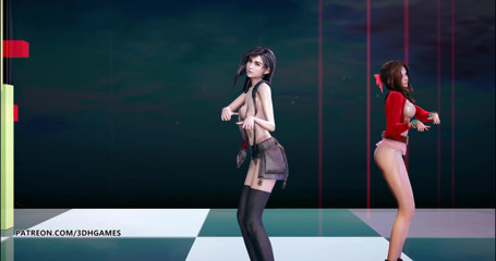 3D-Hentai Games: Berry Good - Mellow Mellow, Tifa Lockhart Aerith, nahý tanec, finální...
