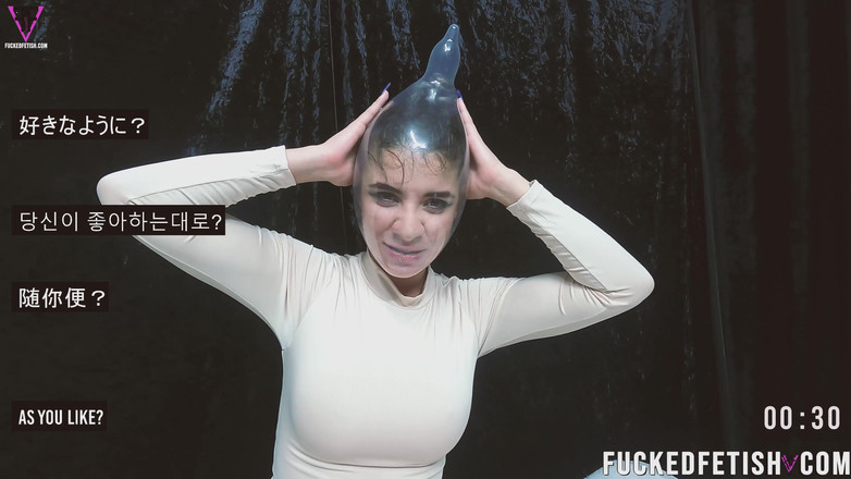 Fucked fetish: Conversando con un condón en la cabeza desafío personal 1.33