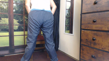 Abby Anna: Gf loves my nylon wind pants