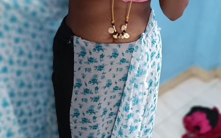 Tamil lesbian: Sari ateşli yeni teyze giyiyor
