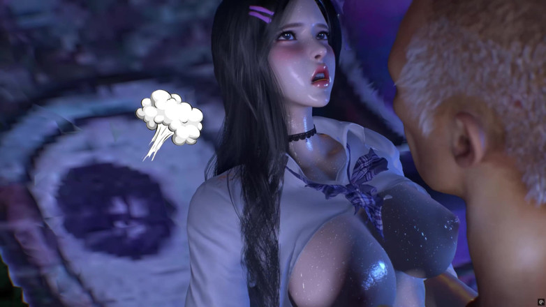 Why fuck so hard: 3D, une jolie bombasse à gros nichons vêtue d’une jolie robe...