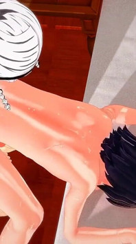 Demonenmoordenaar Yaoi - Uzui anale seks met Tomioka