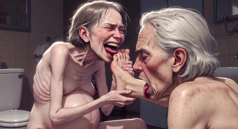 YOUR BEST FANTASY: Dos feas abuelas de 90 años fetiche de pies - lamiendo y...