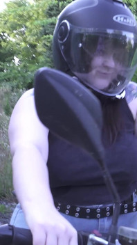 Look at My Boobs on a Motorcycle!