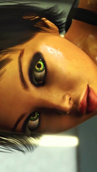 Seks cyberpunkowy. Gorąca futanari 3d bawi się seksowną cuffed dziewczyną w laboratorium science fiction