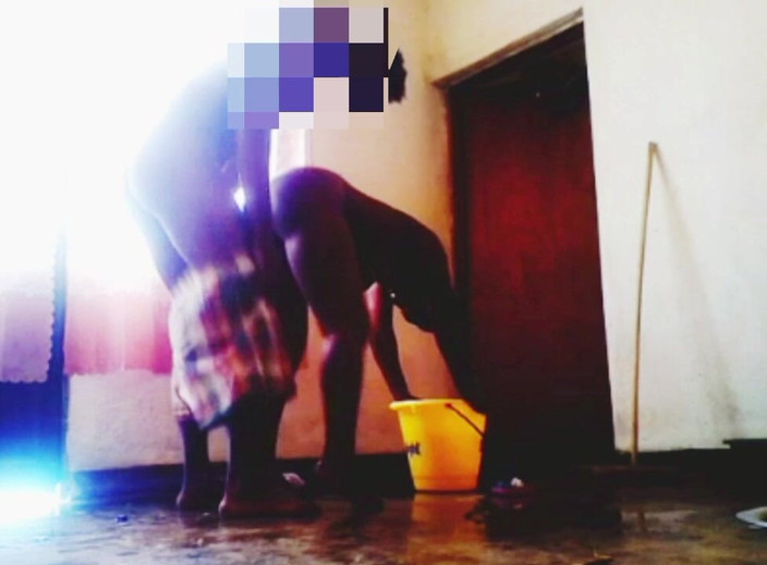 Me and my new slut: Šukání ve stoje zezadu, omg Jaká sladká ebenová kundička