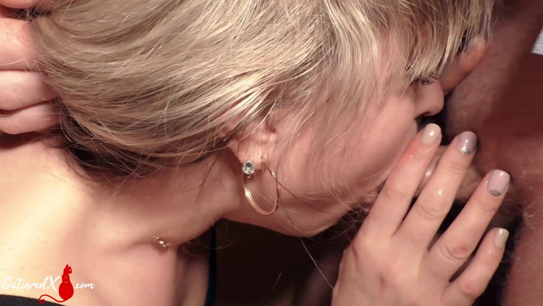 Catin Red: Pretty woman smoked, blowjob cock and cum on face