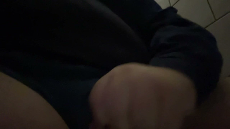 Makssssimus: Jerking off in a Public Restroom Stretching My Little Uncircumcised...
