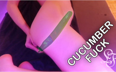 Riding Cucumber for a Huge Belly Bulge! thumbnail