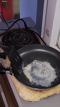 My Sex Slave Eats My Cum Fried with Butter