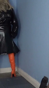 Botas de cuero naranja