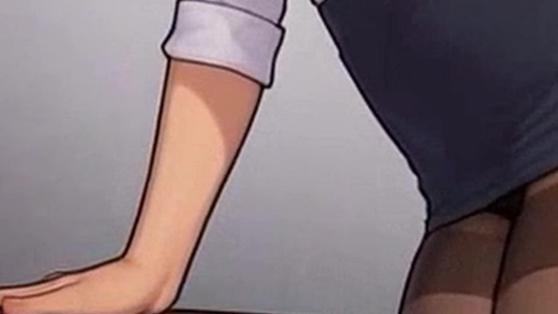 Aiwaifuloops: Waifu secretaresse pov - latina &amp; gekleurd haar kantoor close-up plagen