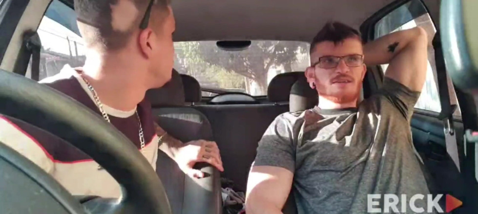 ErickDiazSp: Erick Diaz and Carmona Masturbating Inside the Car in Downtown...