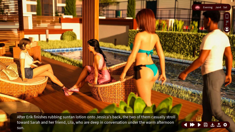 Dirty GamesXxX: Whispers of desire: pasangan kekasih di pesta barbekik di pinggir...