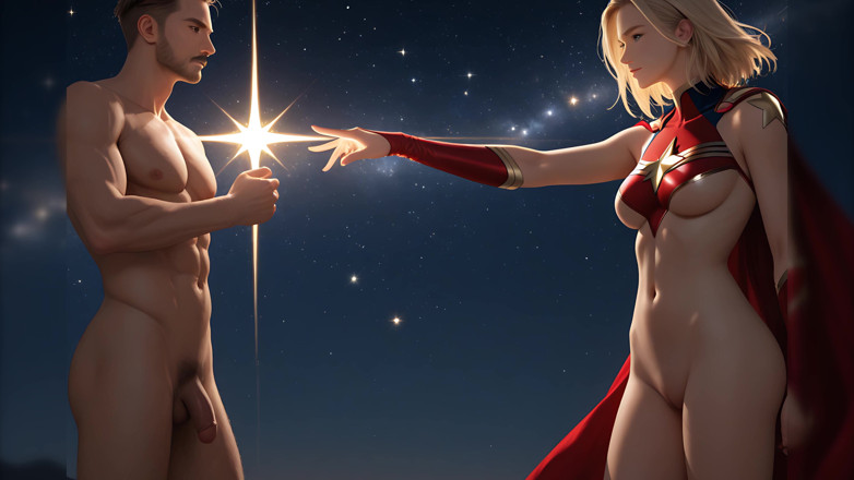 LustRender: Lustrender 幻灯片：裸体恒星凯旋明星光胜利 - ai 视频