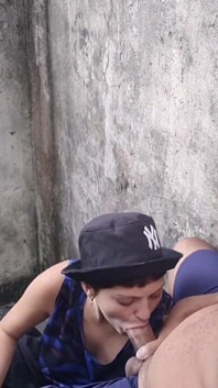 I Put the Lesbian on to Pay for a Blowjob on the Stairs.