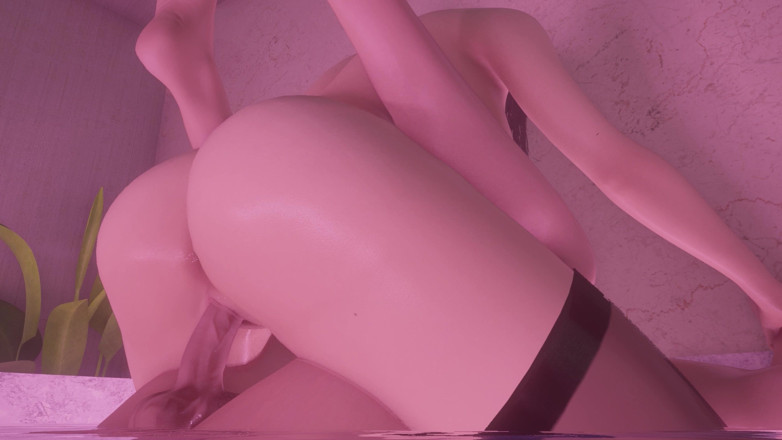 Hentaigamer18: Jacuzzi ao ar livre 3D Hentai fode