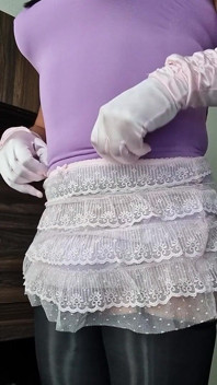 Ma nouvelle culotte en satin, dentelle et transparente