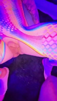 TS Diana Deelight and Jrockstar82 Sucking, Fucking and Creampie in Rainbow Stocking with Socks