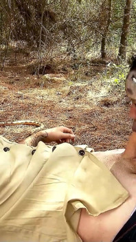 African ebony teen Bianka fucked in the forest by hunter