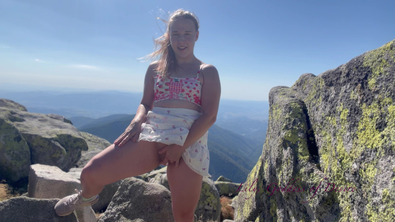 Petite blond your pure desire: A Stranger Man Recorded Me Masturbating in the Mountains