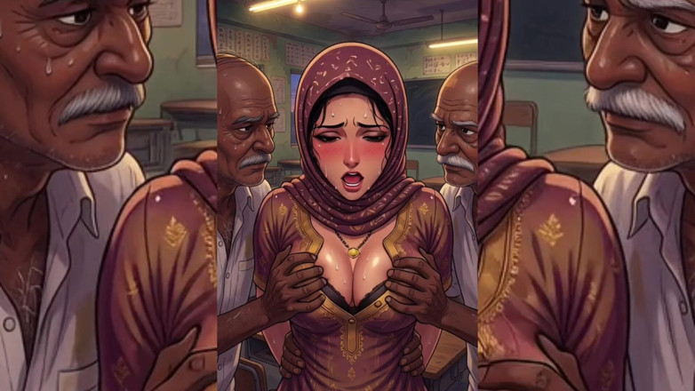 Heaven Gamez: Hijabi Muslim Babes Degraded & Gangbanged by Ugly Bastards in Tight...